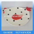 Custom ceramic ceramic utensil holder set with popular chicken shape